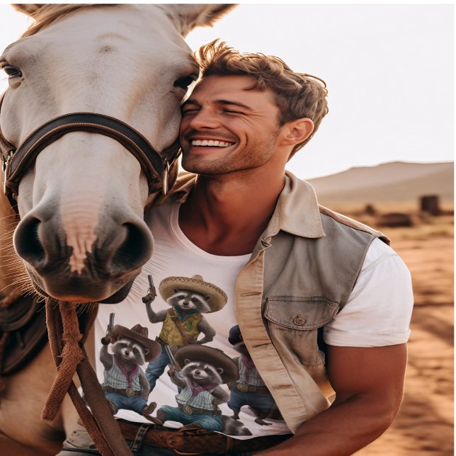 Camiseta Cowboy Raccoon (Criador carregado)