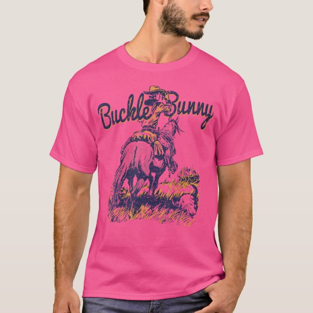 Camiseta Cowboy Ranch Buckle Bunny Western Cowgirl (Frente)