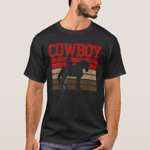 Camiseta Cowboy Retro Horse Andando no Texas Western Rodeo 