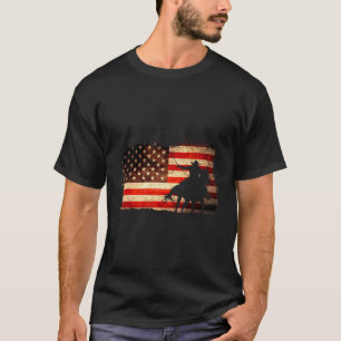 Camiseta Cowboy Rodeio País Ocidental Bandeira EUA 4 De