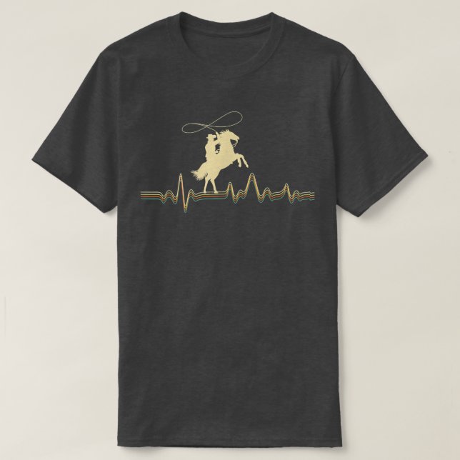 Camiseta Cowboy Roping Roper Horse Andando Equestre (Frente do Design)