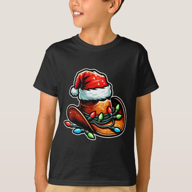 Camiseta Cowboy Santa Hat Xmas Reindeer Rodeo Christmas In  (Frente)