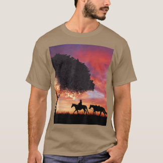 Camiseta Cowboy Silhouette E Sakura Cherry Bloss Japonês