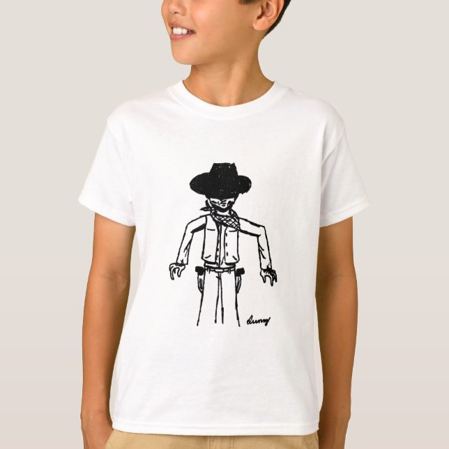 Camiseta Cowboy Sketch Kids Basic T-Shirt - Mais CORES! (Frente)