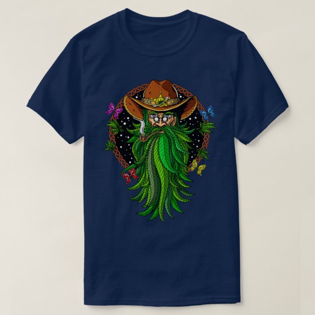 Camiseta Cowboy Stoner Smoking Weed (Frente do Design)