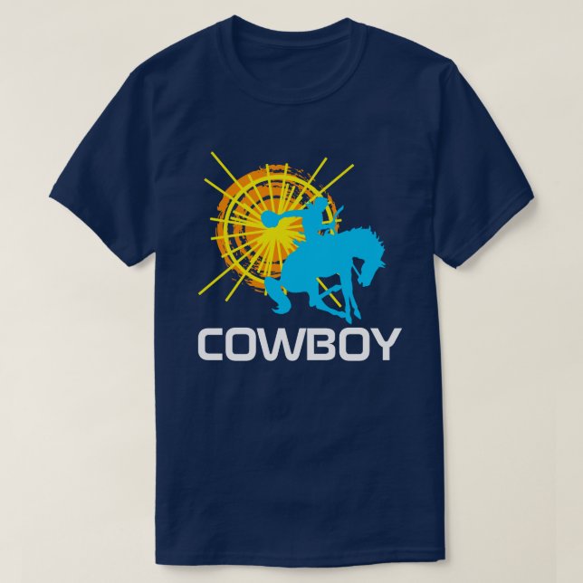 Camiseta Cowboy, tipo, bonito, personalizável (Frente do Design)