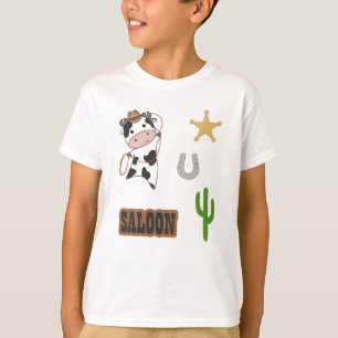 Camiseta Cowboy Vaca Bovino Saloon Western Stick