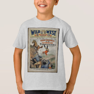 Camiseta Cowboy Wild West Weekly Vintage Cobrir Boy T-Shir