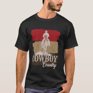 Camiseta Cowboycore Cowboy Em Cavalo Em Pé Cowboy Estética