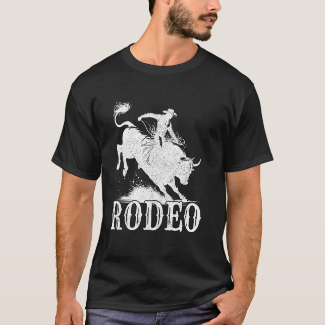 Camiseta Cowboycore Retro Steer Touro Crânio de Vaca Rodeio (Frente)