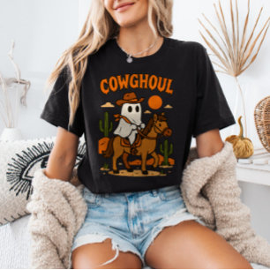 Camiseta Cowghoul Cute Western Ghost Country Halloween