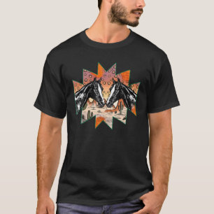 Camiseta Cowgir Ocidental do Deserto do Leopardo Cactus