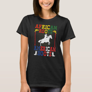 Camiseta Cowgirl African Roots American Boots Rodeio País