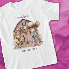 Camiseta Cowgirl Avpas Horse Girl Pink Country Barn Pony