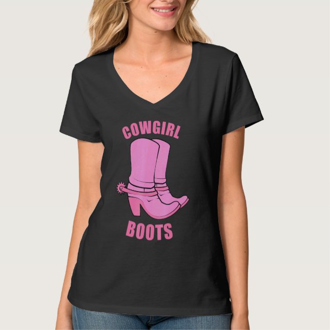 Camiseta Cowgirl Boots Country Horse Rodeo Western Princess (Frente)