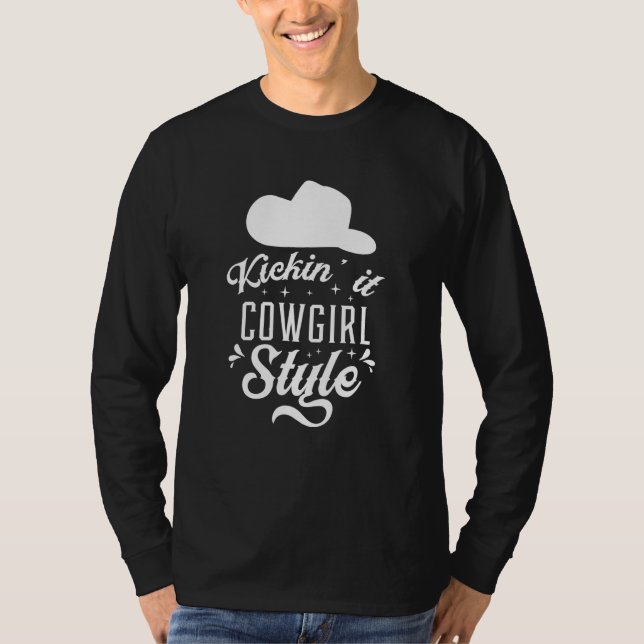 Camiseta CowGirl Boots Country Music Line Dancing Horse Rod (Frente)