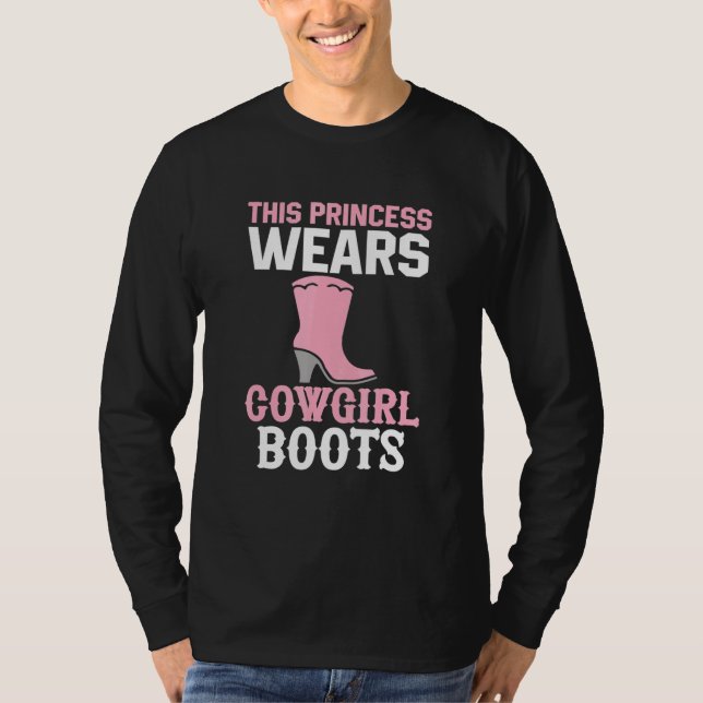 Camiseta Cowgirl Boots Horse Country Girls Princess Ladens (Frente)