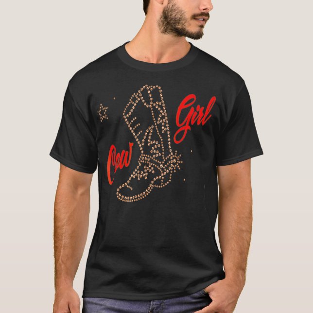 Camiseta Cowgirl Boots Western Girl (Frente)