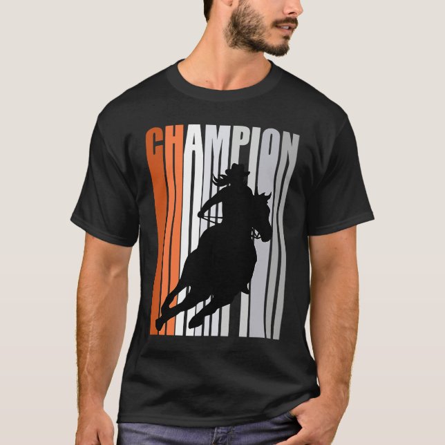 Camiseta Cowgirl Champion Horse Riding Barrel Racing Woman  (Frente)