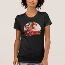 Cowgirl Com Cavalo De Carro Mustang