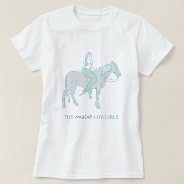 Camiseta Cowgirl costeira (Frente do Design)