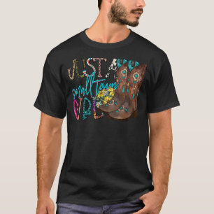 Camiseta Cowgirl De Girassol Boca Apenas Uma Pequena Garota
