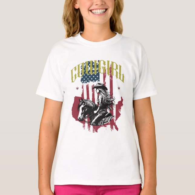 CAMISETA COWGIRL EUA (Frente)