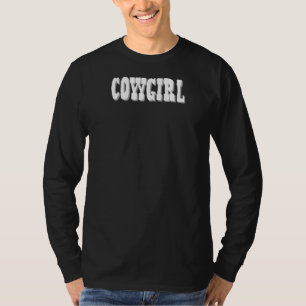 Camiseta Cowgirl - Garota-Vaca Cavaleira Equestre