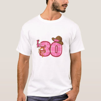 Camiseta Cowgirl Hat aniversário de 30 anos