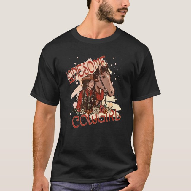 Camiseta Cowgirl Horse Southern Wild West (Frente)