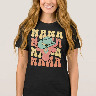Camiseta Cowgirl Mama Dia das Mães Western Único