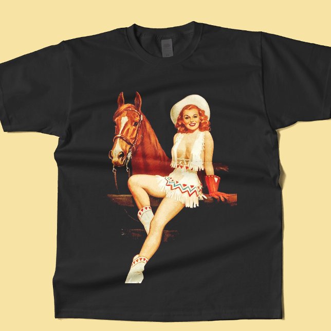 Camiseta Cowgirl Pin-Up (Criador carregado)