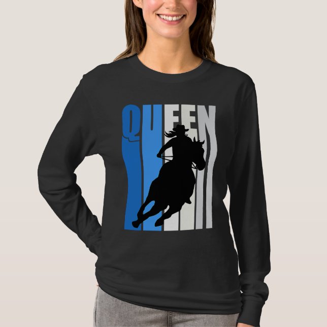 Camiseta Cowgirl Queen Rodeo Women Southern Girls Western B (Frente)