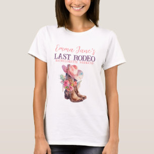 Camiseta Cowgirl Último Rodeio Pink Despedida de Solteira