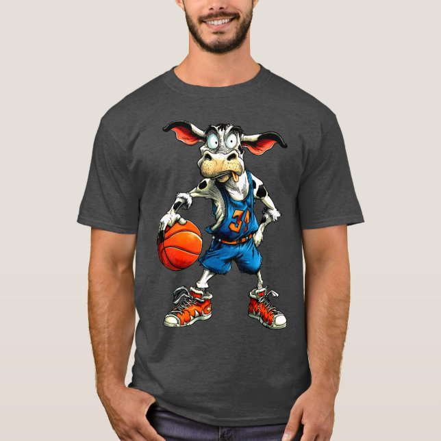 Camiseta Cows Basketball player / Basketball cow T-Shirt (Frente)