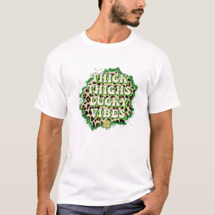 Camiseta Coxa Espessa Víblias Shamrock Leprechaun Rua