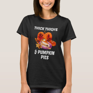 Camiseta Coxas E Pumpkin Engraçados Ação De Graças
