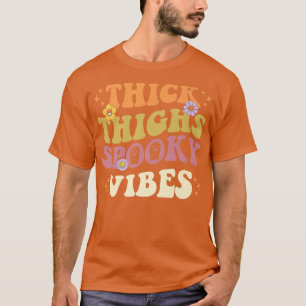 Camiseta Coxas Espessas E Víblias De Halloween Estéticas