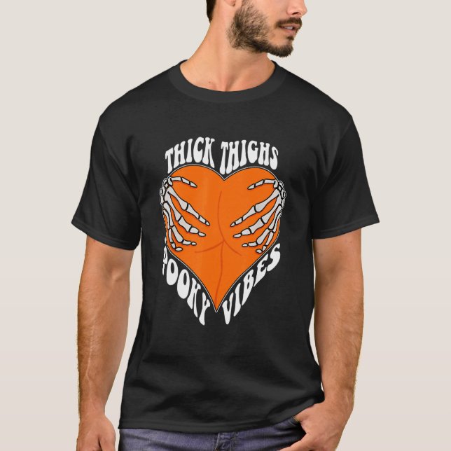 Camiseta Coxas espessas picantes Vibes Coração Bumbum Mão (Frente)