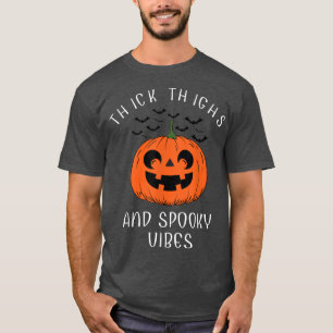 Camiseta Coxas espessas picantes vibes no dia das bruxas
