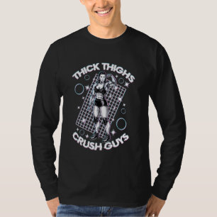 Camiseta Coxas grossas Caras Esmagadas Engraçadas Garota En