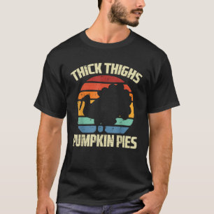 Camiseta Coxas grossas de Ação de Graças A Abóbora Torna En