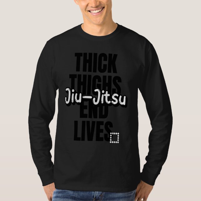 Camiseta Coxas Grossas Terminam Vidas Jiu Jitsu BJJ Muay Th (Frente)