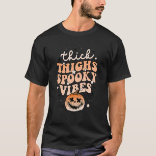 Camiseta Coxas grossas Víblias Halloween Pumpkin Boo Gh
