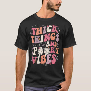 Camiseta Coxas grossas Víblias picantes Retro Groovy Hallow
