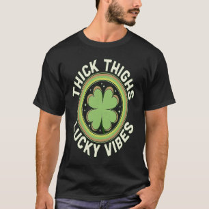 Camiseta Coxas Grossas Vibrações Sortudas Verde C Dia de S