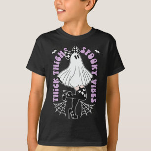 Camiseta Coxas Loucas Víblias Ghost Bats Ghost Halloween Ar