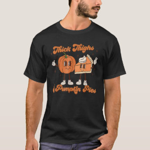 Camiseta Coxas Pesadas Pumpkin Pumpkin Ação de Graças 202