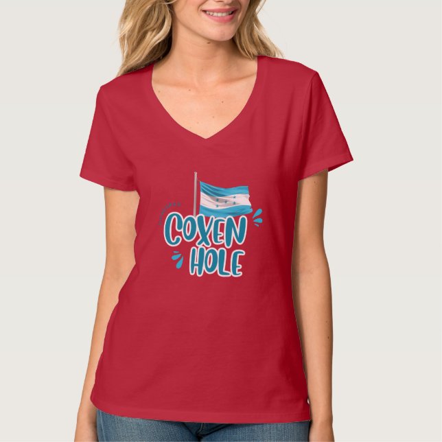 Camiseta Coxen Hole com Bandeira de Honduras (Frente)