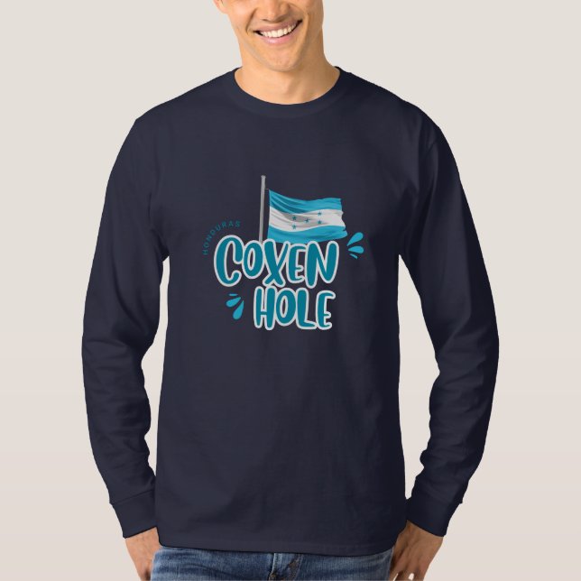 Camiseta Coxen Hole com Bandeira de Honduras (Frente)